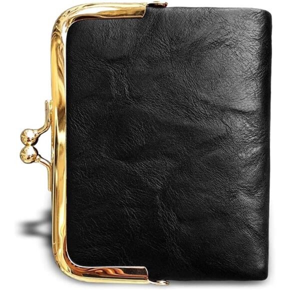 Womens Wallet Small Rfid Ladies Compact Bifold Leather Vintage Coin - Picture 3 of 8